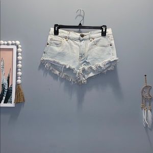 Bullhead High Rise Distressed Jean Shorts